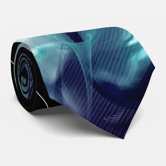 Retro Wave Fraktal Krawatte (Gerollt)