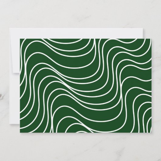 Retro Wave Green Foto Graduation Party Einladung (Rückseite)