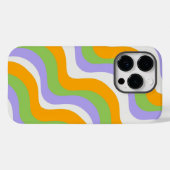 Retro Wave Groovy Curl Layer Abstrakt Y2k Muster Case-Mate iPhone Hülle (Rückseite (Horizontal))