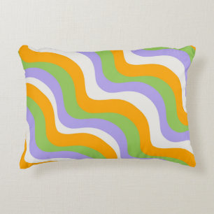 Retro Wave Groovy Curl Layer Abstrakt Y2k Muster Dekokissen