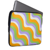 Retro Wave Groovy Curl Layer Abstrakt Y2k Muster Laptopschutzhülle (Vorne Rechts)