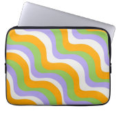 Retro Wave Groovy Curl Layer Abstrakt Y2k Muster Laptopschutzhülle (Vorderseite)