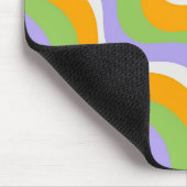Retro Wave Groovy Curl Layer Abstrakt Y2k Muster Mousepad (Ecke)