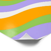 Retro Wave Groovy Curl Layer Abstrakt Y2k Muster Poster (Ecke)