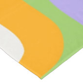 Retro Wave Groovy Curl Layer Abstrakt Y2k Muster Tischdecke (Schrägansicht)