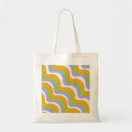 Retro Wave Groovy Curl Layer Abstrakt Y2k Muster Tragetasche (Vorne)