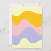 Retro Wave Groovy Flower Hello 70th Birthday  Einladung (Rückseite)