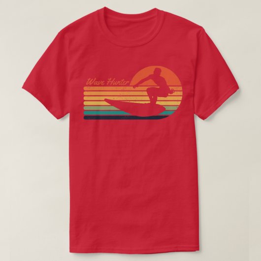 Retro Wave Hunter Surfer Surf 1 T-Shirt (Design vorne)