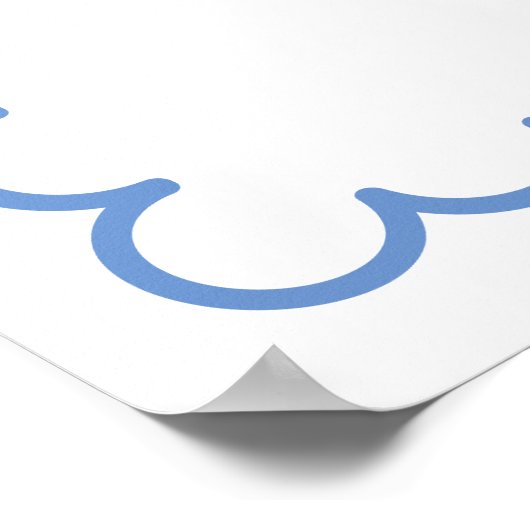 Retro Wave Illustriert Doodle Wedding Willkommensz Poster (Ecke)