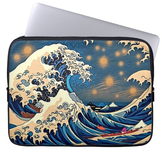 Retro Wave Laptop Sleeve - Bold & Vintag Vibes (Vorderseite)
