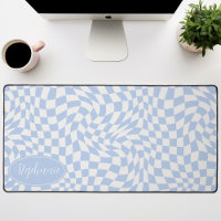 Retro Wave: Modernes, Wavy Blue Checkerboard