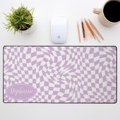 Retro Wave: Modernes, welliges Lila Karton Schreibtischunterlage