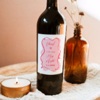 Retro Wave rosa und rotes Brautparty Chefs