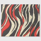 Retro Wave Stripes Wrapping Paper Geschenkpapier (Flach)
