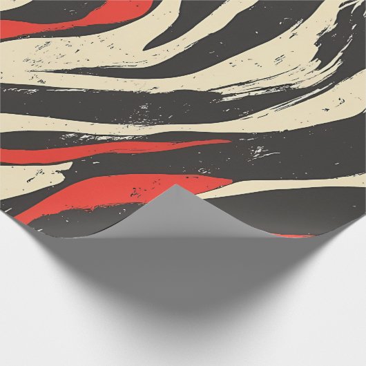 Retro Wave Stripes Wrapping Paper Geschenkpapier (Ecke)