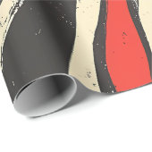 Retro Wave Stripes Wrapping Paper Geschenkpapier (Rolleneckpunkt)