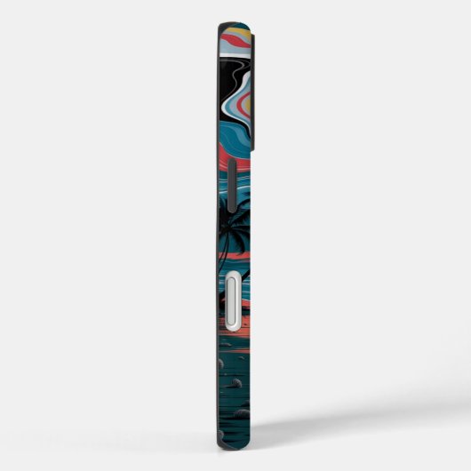 Retro Wave Sunset Case-Mate iPhone Hülle (Rückseite / Rechts)