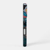 Retro Wave Sunset iPhone 16 Hülle (Rechte Seite)