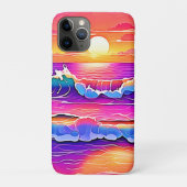 Retro Wave Sunset Serenity Case-Mate iPhone Hülle (Rückseite)