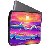 Retro Wave Sunset Serenity Laptopschutzhülle (Vorne Rechts)