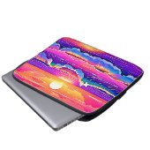 Retro Wave Sunset Serenity Laptopschutzhülle (Vorne Knopf)