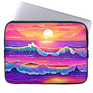 Retro Wave Sunset Serenity Laptopschutzhülle
