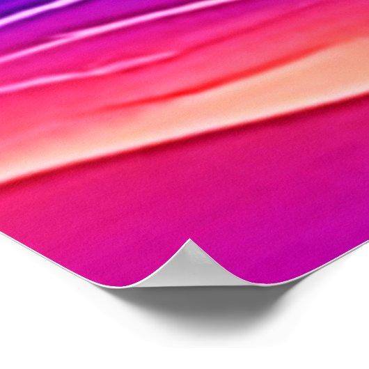 Retro Wave Sunset Serenity Poster (Ecke)