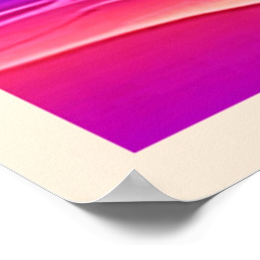 Retro Wave Sunset Serenity Poster (Ecke)