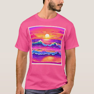Retro Wave Sunset Serenity T-Shirt