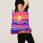 Retro Wave Sunset Serenity Tasche (Von Nahem)