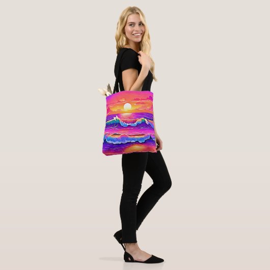 Retro Wave Sunset Serenity Tasche (Am Model)