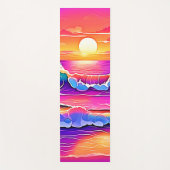 Retro Wave Sunset Serenity Yogamatte (Vorderseite)