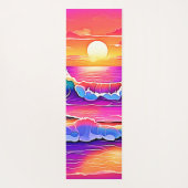 Retro Wave Sunset Serenity Yogamatte (Rückseite)