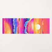 Retro Wave Sunset Serenity Yogamatte (Vorderseite (Horizontal))