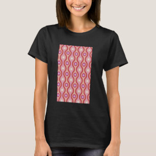 RETRO-WAVE UND KREISPATTERN PINK AND LIGH DER 1960 T-Shirt