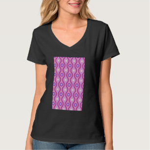 RETRO-WAVE UND KREISPATTERN PINK AND PURP DER 1960 T-Shirt