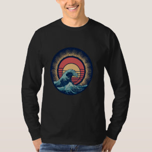 Retro Wave und Sunburst Beach Life Art Design T-Shirt