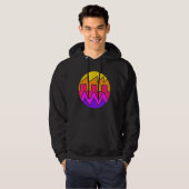 Retro Waveform Synthesizer Sound Wave Electronic M Hoodie (Vorne ganz)