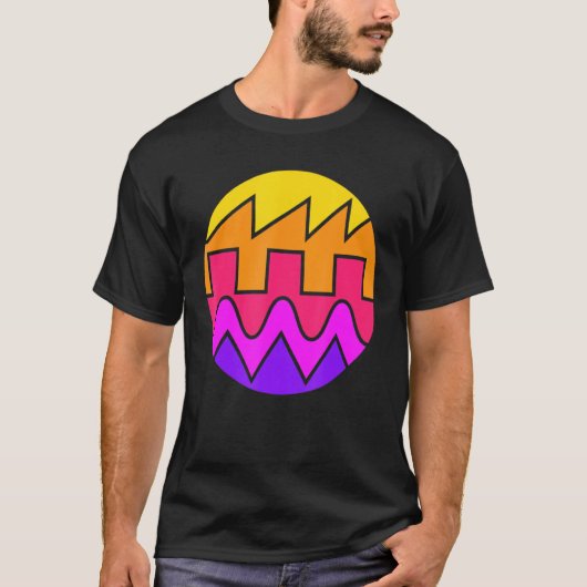 Retro Waveform Synthesizer Sound Wave Electronic M T-Shirt (Vorderseite)