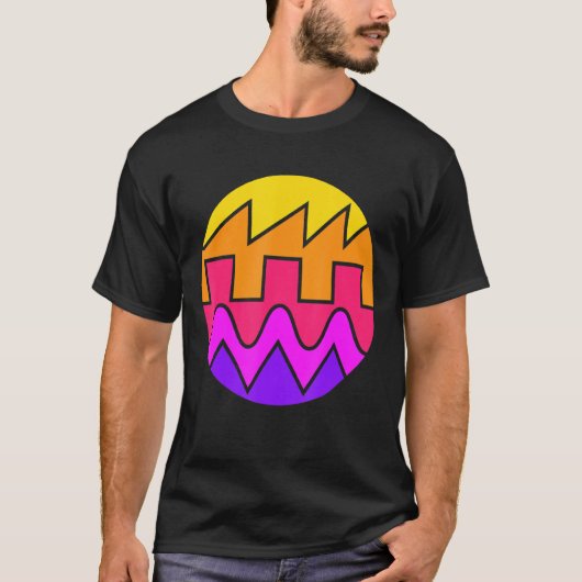 Retro Waveform Synthesizer Sound Wave Electronic M T-Shirt (Vorderseite)