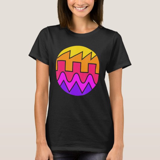Retro Waveform Synthesizer Sound Wave Electronic M T-Shirt (Vorderseite)