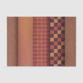 Retro Waves and Geometric Midcentury Pattern Seidenpapier (Vorderseite)