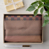 Retro Waves and Geometric Midcentury Pattern Seidenpapier (Geschenk)
