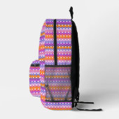 Retro Waves Bedruckter Rucksack (Rechts)