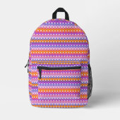Retro Waves Bedruckter Rucksack (Vorderseite)
