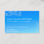 Retro Waves - blaue Gradientenkarte Visitenkarte (Rückseite)