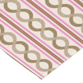 Retro Waves Brown & Pink Passementerie Großer Tischläufer (Ecke)