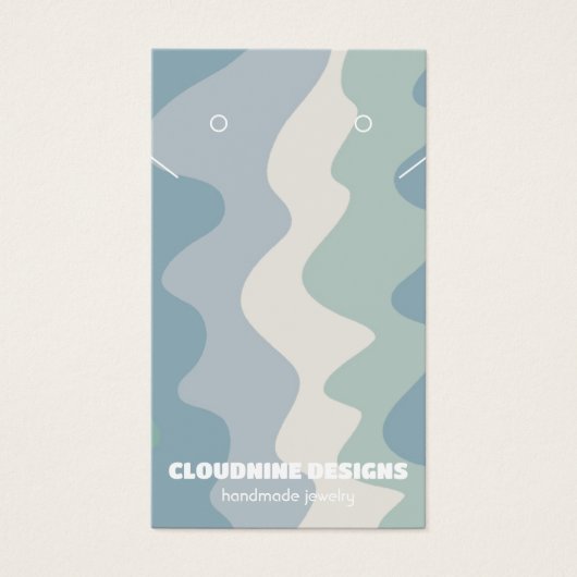 Retro Waves Earring Necklace Juwelier Display Card (Vorderseite)