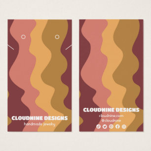 Retro Waves Earring Necklace Juwelier Display Card