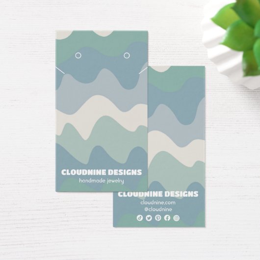 Retro Waves Earring Necklace Juwelier Display Card (Schreibtisch)